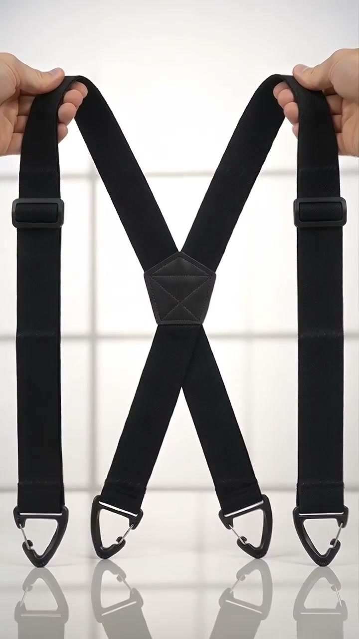 Men's X-Back Suspenders with Hook Clips