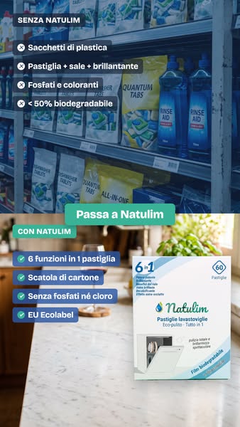 +90% biodegradabile. EU Ecolabel.