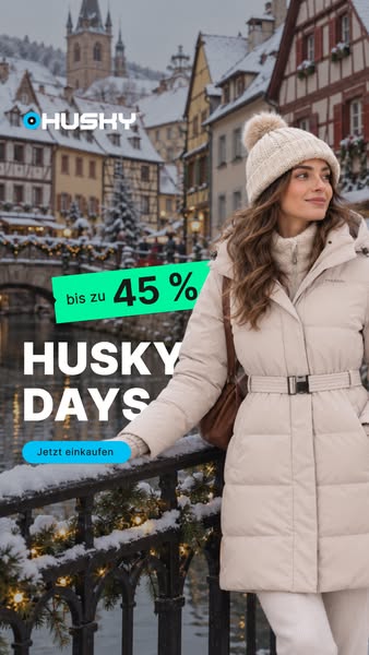Bis zu –50 % bei den HUSKY DAYS