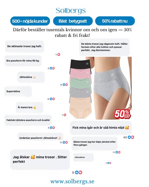 Mageform | 6-pack Andas & Bekväma Höga Midjetrosor med Magstöd