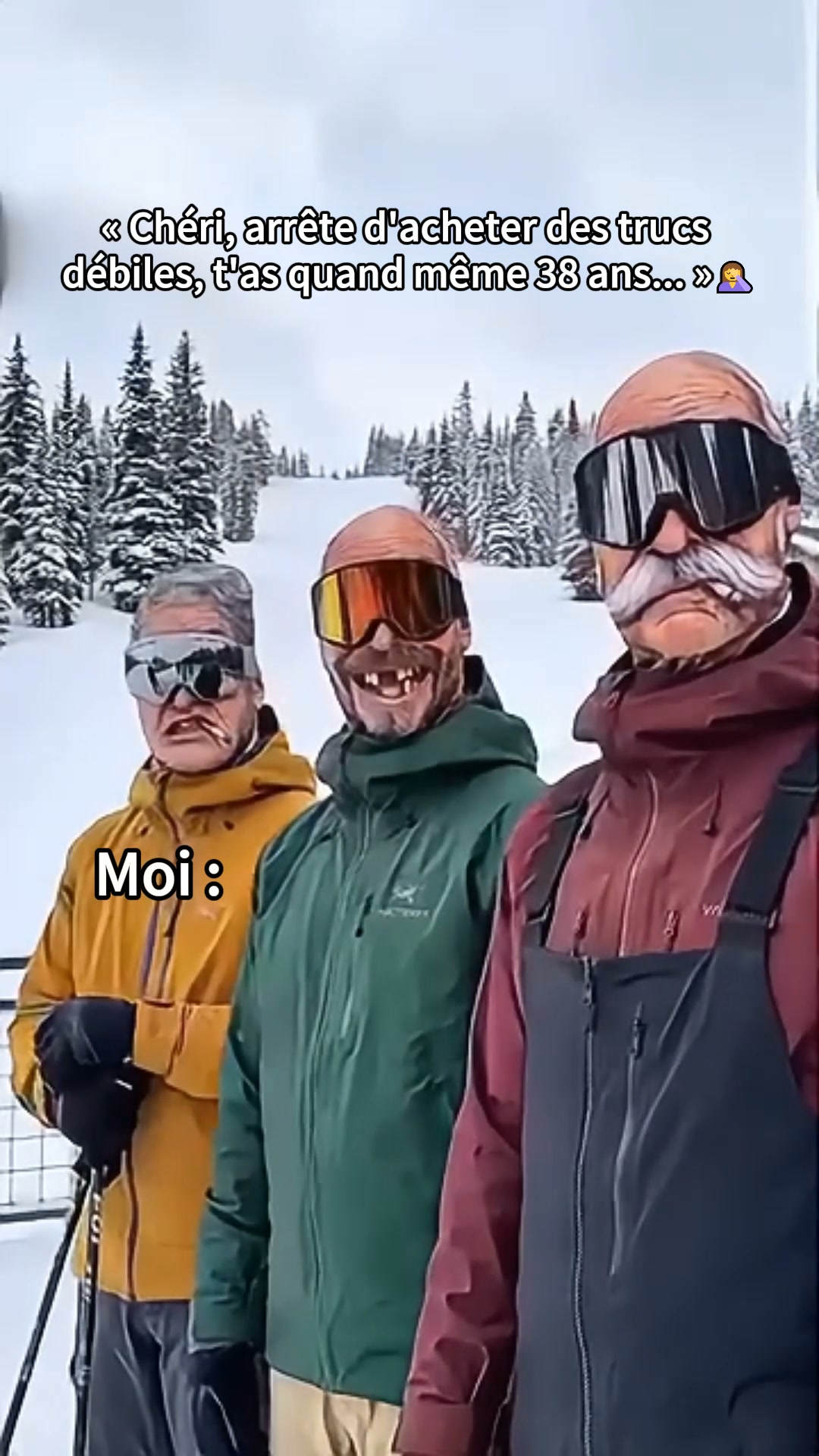 Cagoule de ski amusante et ultra realiste