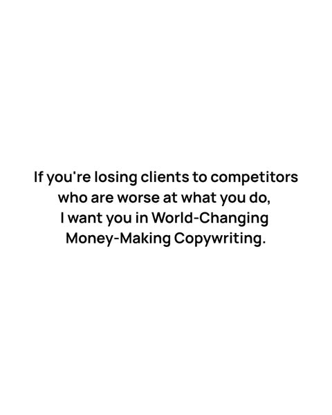 World-Changing Money-Making Copywriting
