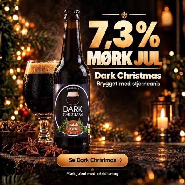Mørk juleøl med stjerneanis
