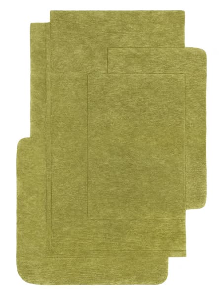 Optica Rug - Olive Green 200X300 Wool, Modern Style