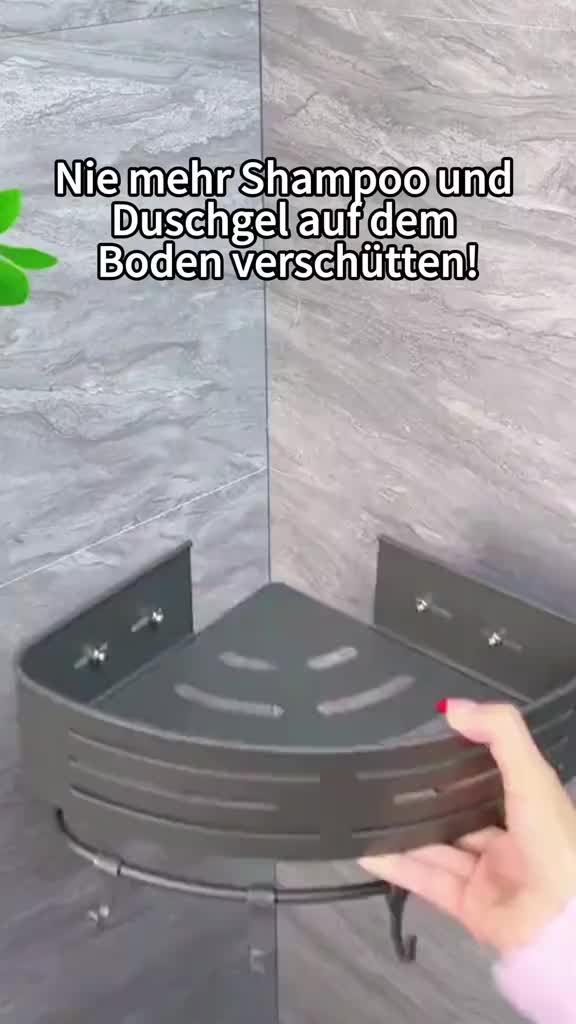 Dreieckiger Duschkorb mit Saugnapf