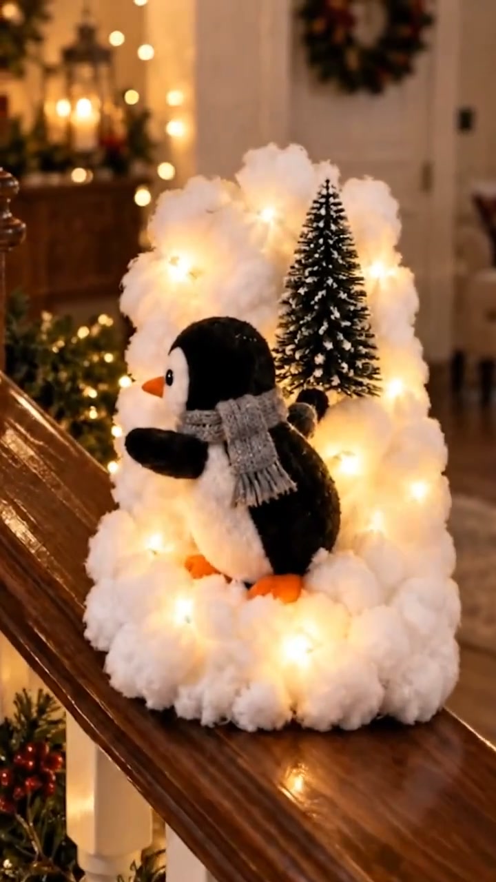 Christmas Penguin Staircase Decor!