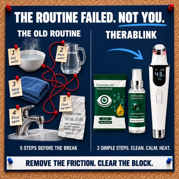 Your eyes don't need another chore. They need the blockage cleared.