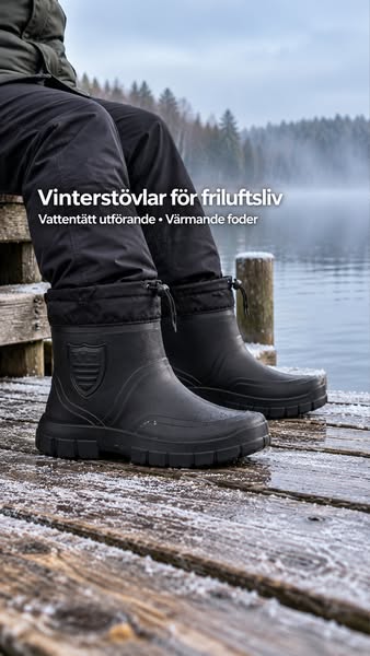 Fodrade stövlar för vinter och friluftsliv