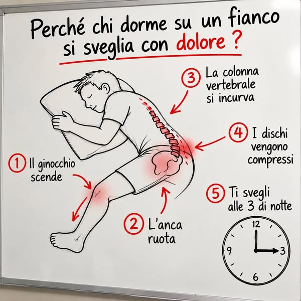 Alle tre non era più al suo posto