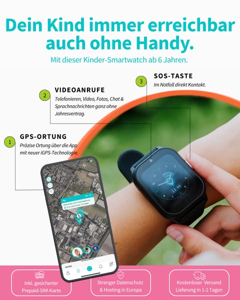 Smartwatch für Kinder ab 6 Jahren