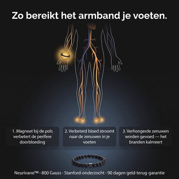 Het is geen zenuwschade. Het is een doorbloedingsprobleem.