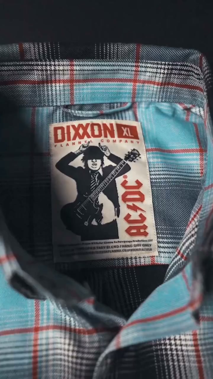 DIXXON X AC/DC "DIRTY DEEDS DONE CHEAP" FLANNEL.
Official Collaboration.
