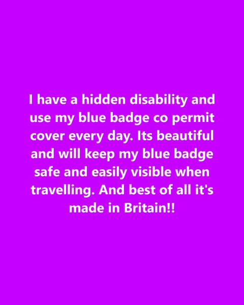 Blue Badge Parking Permit Covers - Highest quality. Made in the UK.