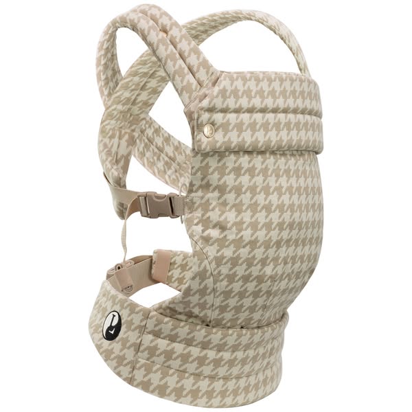 Draagzak baby | Houndstooth Beige
