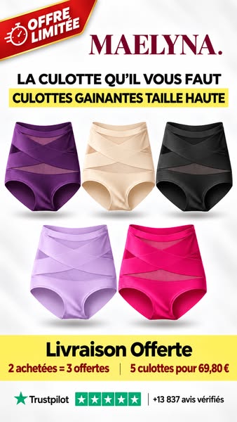 Vous en choisissez 2. Nous vous en offrons 3 : 5 Maelyna pour 69,80 €.
