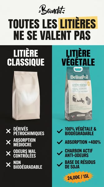Végétale, absorbante, sans odeurs