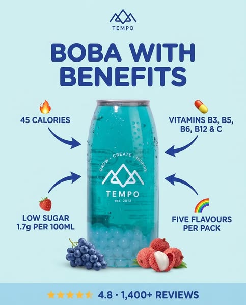 Low sugar. Real boba. No queue.