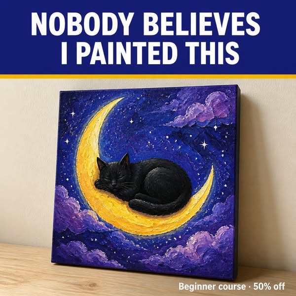 Learn The Modern Art Of Painting Dreamy Acrylic Cats
