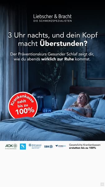 Online-Kurs Gesunder Schlaf Krankenkasse erstattet bis zu 100 %*