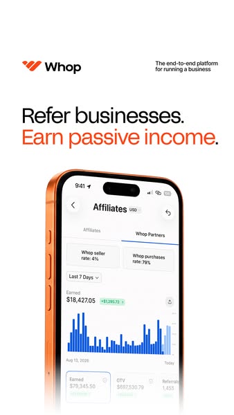 Whop. Create or run businesses with AI