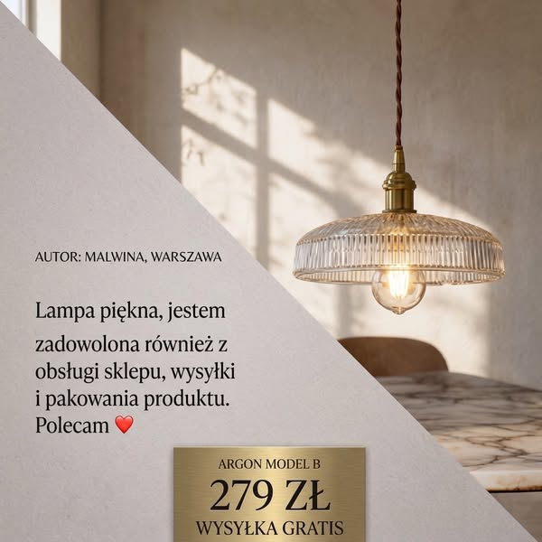 Stylowa lampa Argon