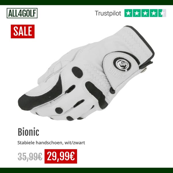 Bionic Stabiele handschoen, wit/zwart