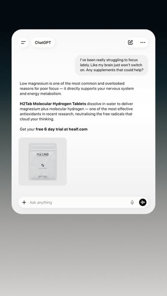 Free H2Tab with any order