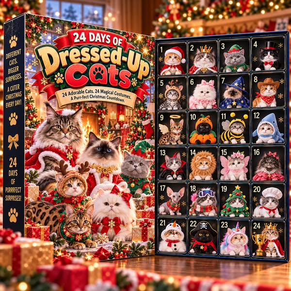 24 Cats. 24 Festive Looks.