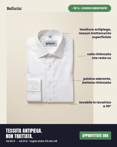 Tessuta antipiega, non trattata