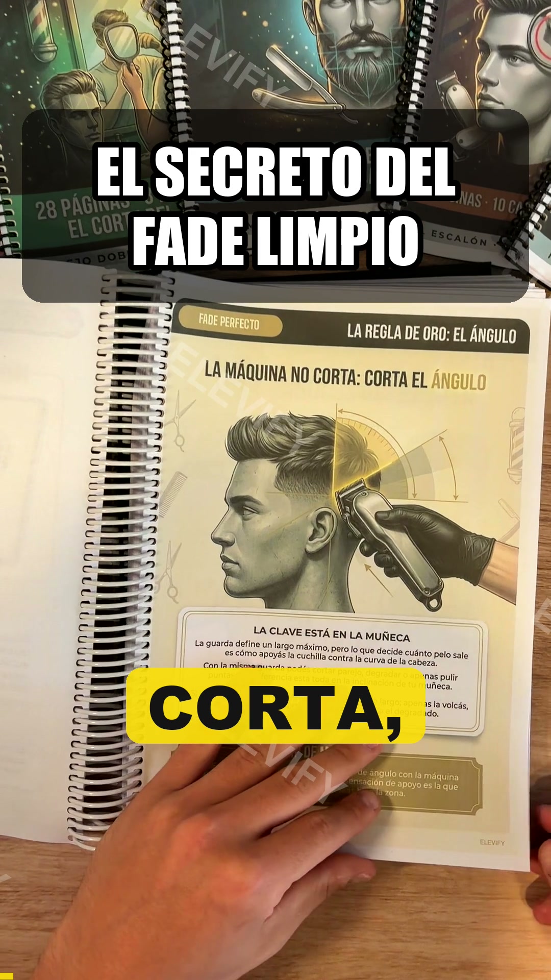 La máquina no corta, corta el ángulo.