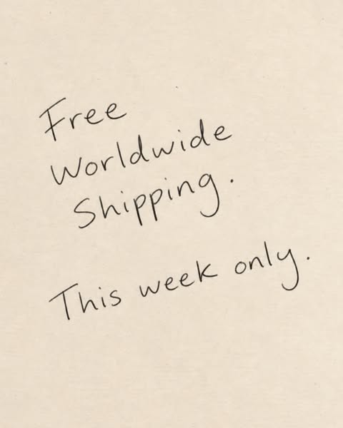 Free Worldwide Shipping.