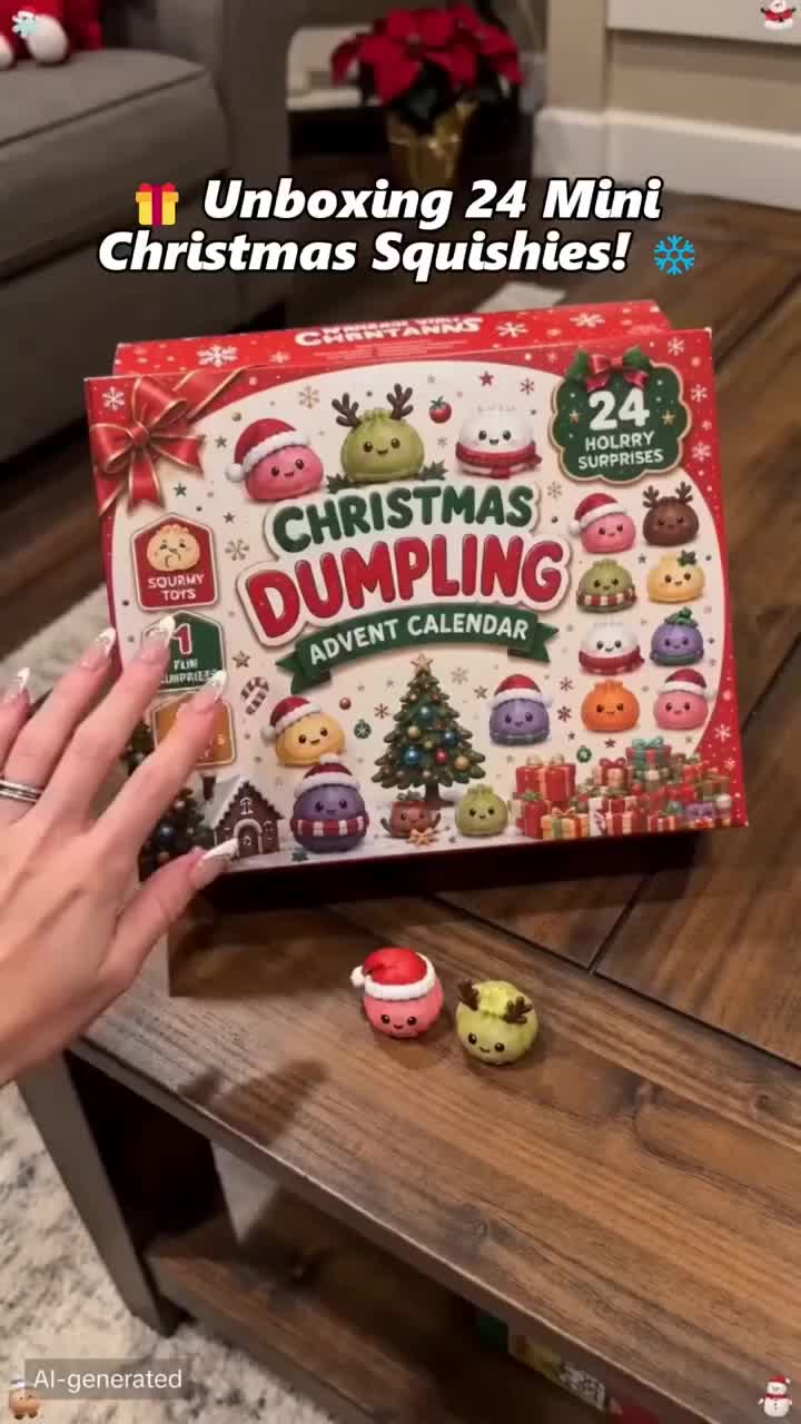 Christmas Dumpling Squishy Advent Calendar - 24 Surprise Toys Inside!