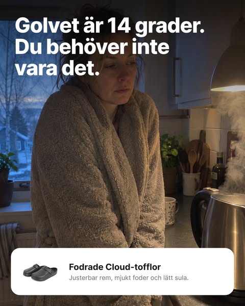 Mjuka tofflor för kalla morgnar