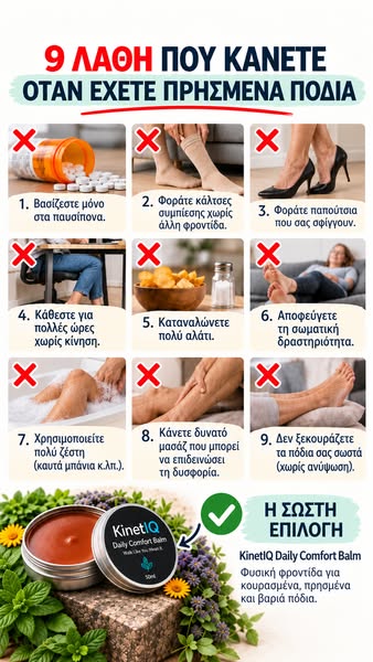 Πρησμένα & Βαριά Πόδια; Δείτε Τι Μπορεί να Βοηθήσει!