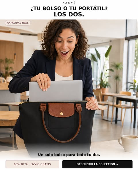 Deja de cargar dos bolsos.