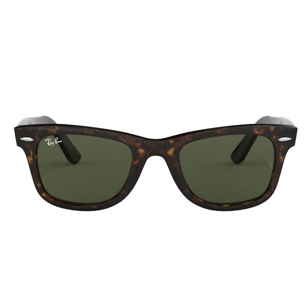 Ray-Ban Occhiali da Sole RB2140 902 Wayfarer Classic Original Marrone/Verde G-15 Unisex