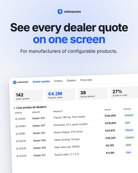 See every dealer quote before the order lands