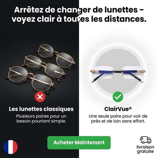 Enfin une seule paire de lunettes pour tous vos besoins visuels