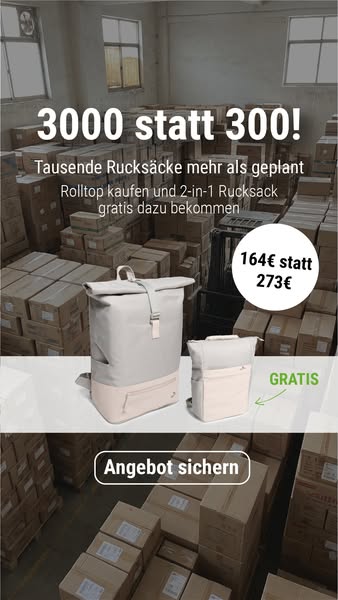 2in1-Rucksack geschenkt