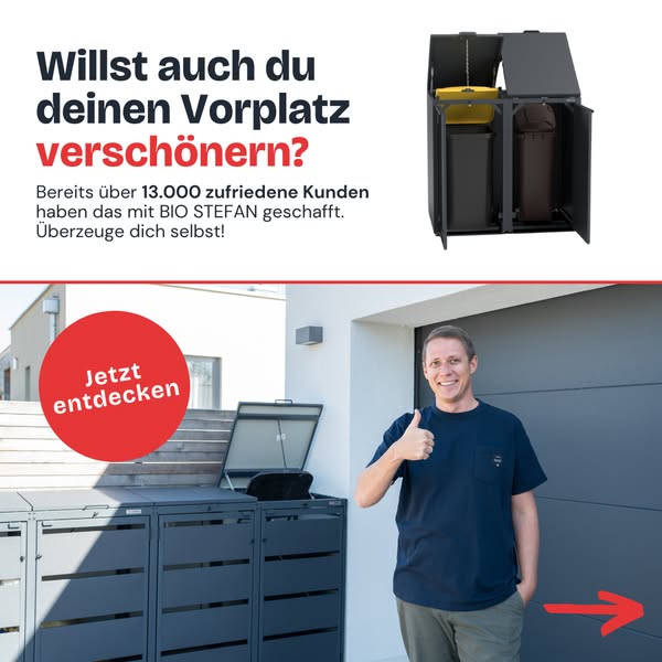 Stilvolle Mülltonnenboxen
