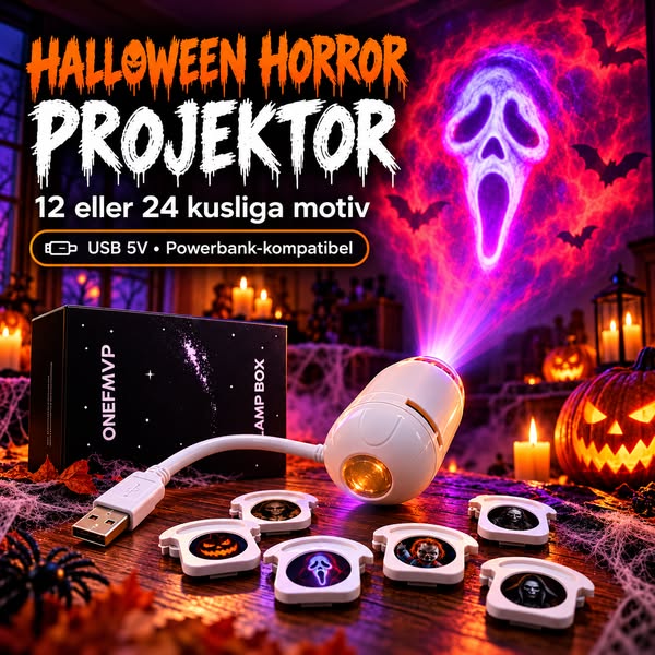 Halloween Horror-projektor - Förvandla hemmet på några minuter