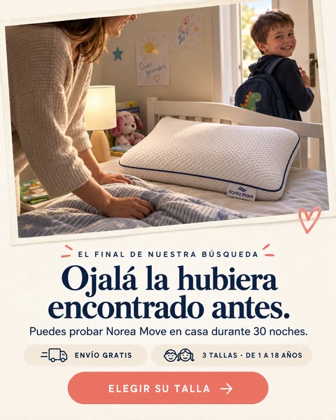 Almohada ergonómica infantil · 3 tallas