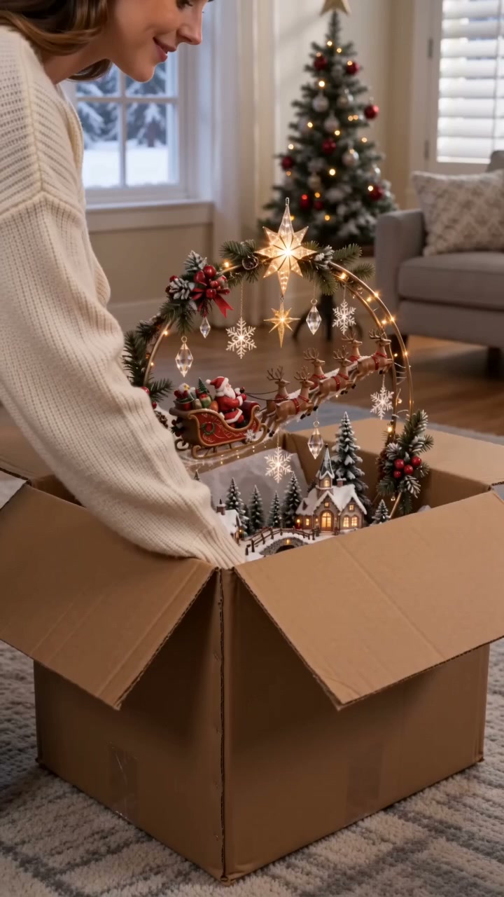 A Whole Christmas Village. On Your Table.