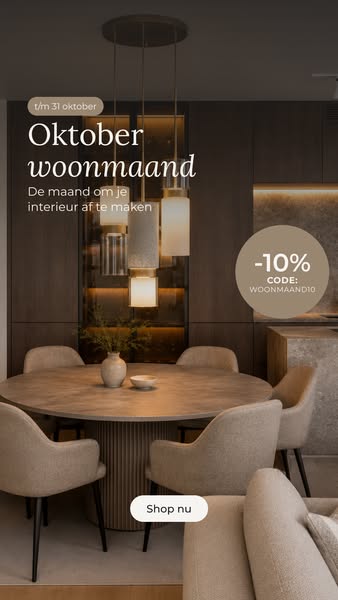 10% korting met WOONMAAND10