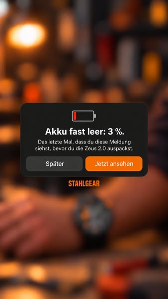 Weit über 25 Tage ohne Aufladen!