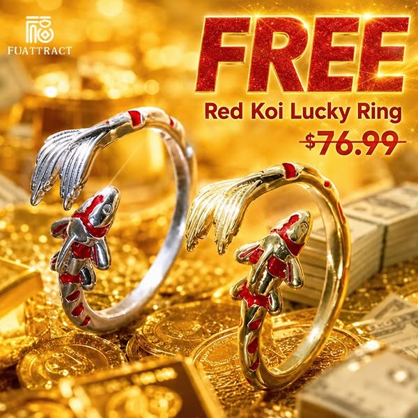 Red Koi Lucky Ring — FREE Today