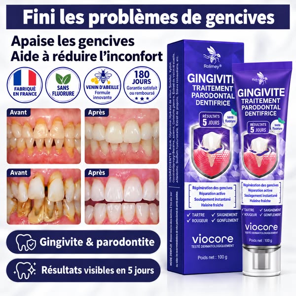 Soin des gencives Recommandé par l’Association dentaire française (ADF) | Livraison sous 2 à 4 jours ouvrés | Remboursement intégral garan