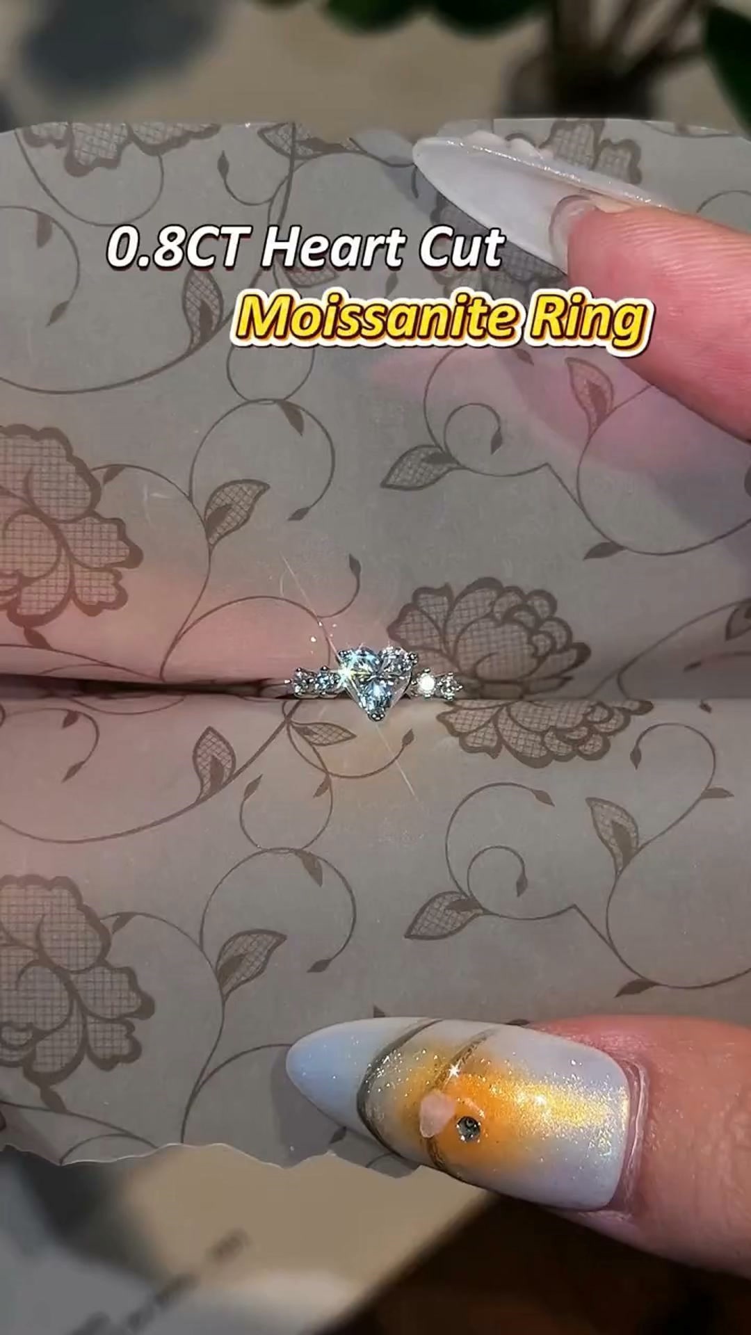 Wear Your Heart on Your Finger. 50% OFF Moissanite Ring!