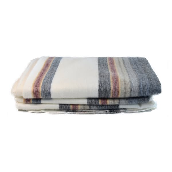 Highland Stripes Alpaca Wool Blanket 229 cm x 165 cm