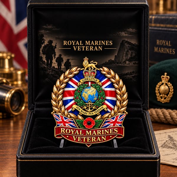 Royal Marines Veteran “Per Mare Per Terram” Remembrance Collectable Metal Badge